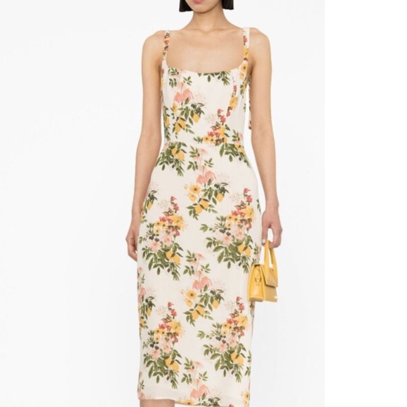 NEW Reformation Besse Midi Floral Dress - Milo Floral - Picture 3 of 13